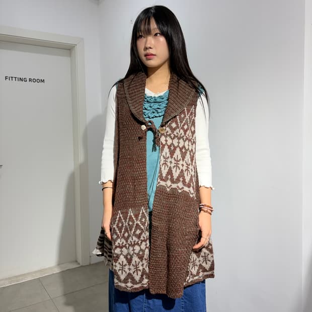 Cube Sugar 노르딕 니트 원피스