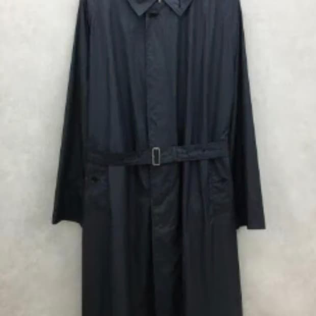 AURALEE POLYESTER SOUTEIN COLLAR COAT