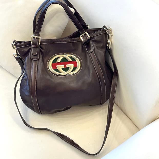 구찌 레더 투웨이백 (정품)