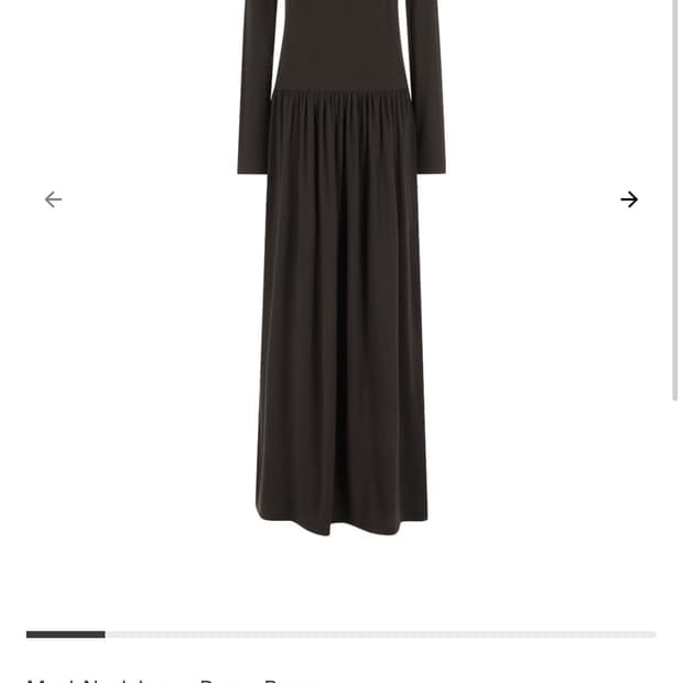 아모멘토 저지 드레스Mock Neck Jersey Dress, Brown