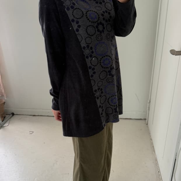 일본빈티지 타원 패턴 롱슬리브