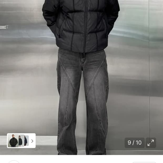 인사일런스 레이어드 다운 자켓 블랙 패딩