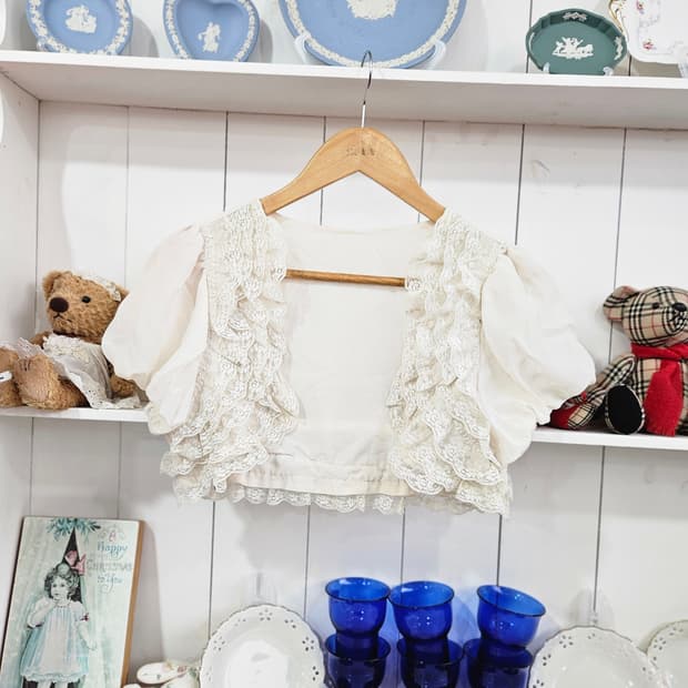 0327레이스 프릴 퍼프 볼레로