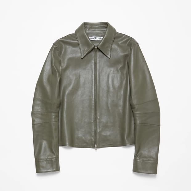 Acne leather jacket 48size