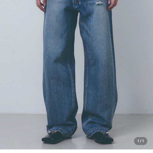 에핑글러 WASHED WIDE DENIM - BLUE