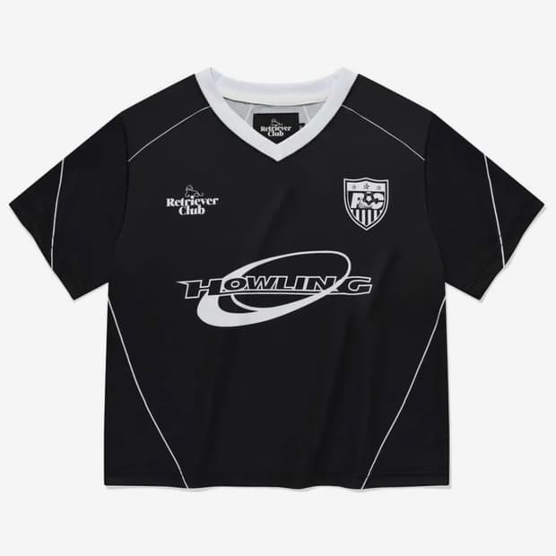 HOWLING SOCCER CROP JERSEY BLACK