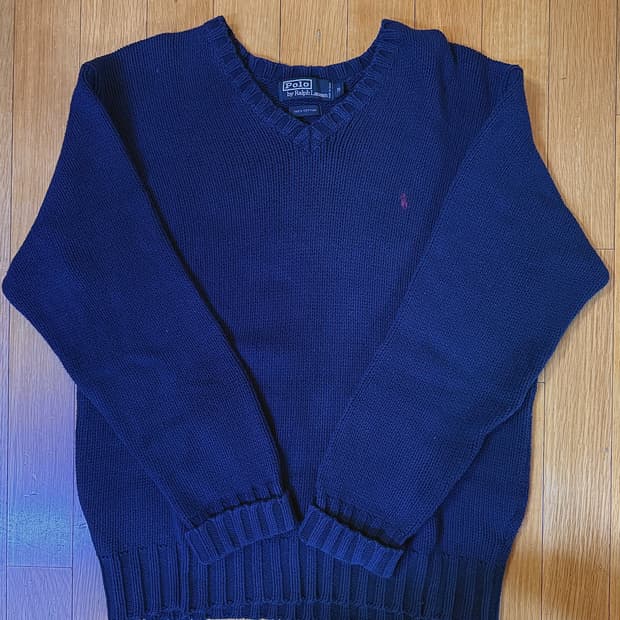 폴로랄프로렌 브이넥 니트