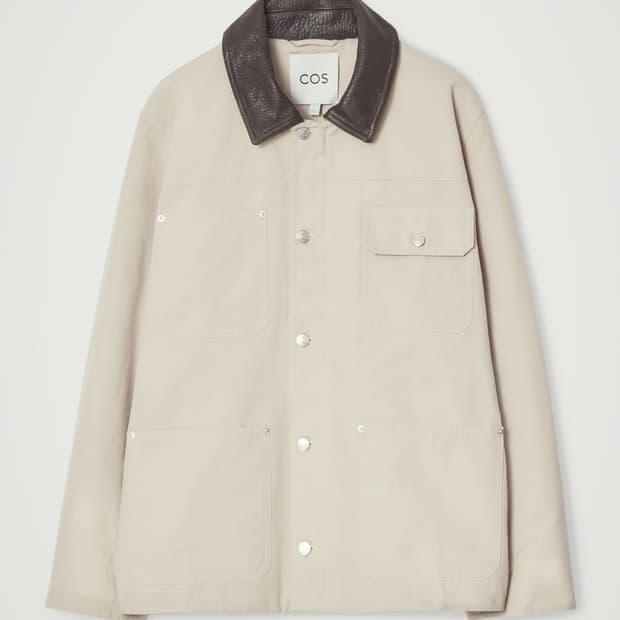 cos 카라레더 필드자켓 L