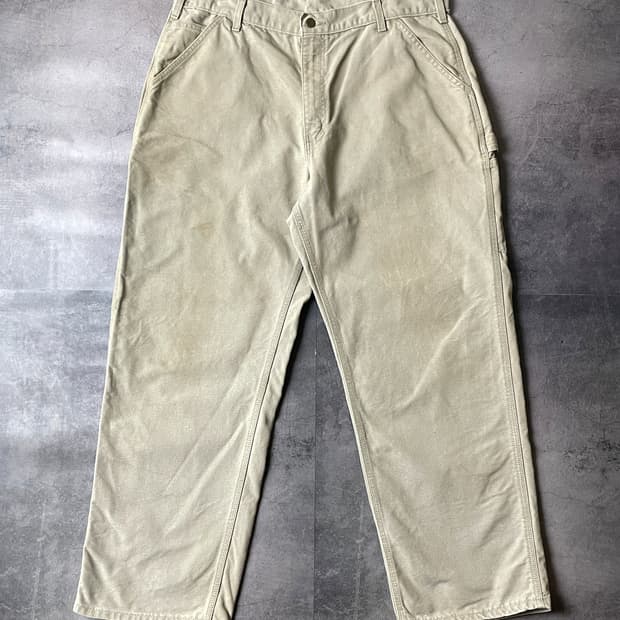 CARHARTT 칼하트 빈티지 베이지 싱글니 팬츠