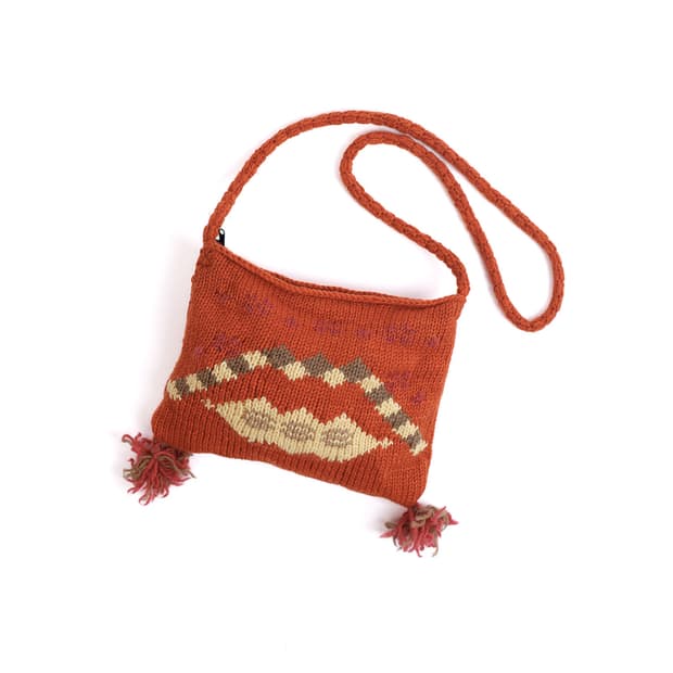 [OLIVE des OLIVE] 인디언 패턴 니트 숄더백