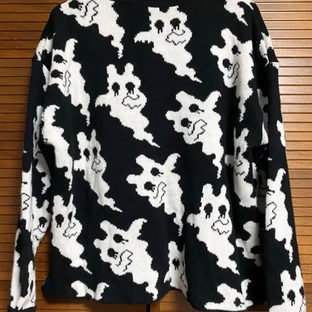 vegan tiger 비건타이거 고스트 니트 유령 스웨터