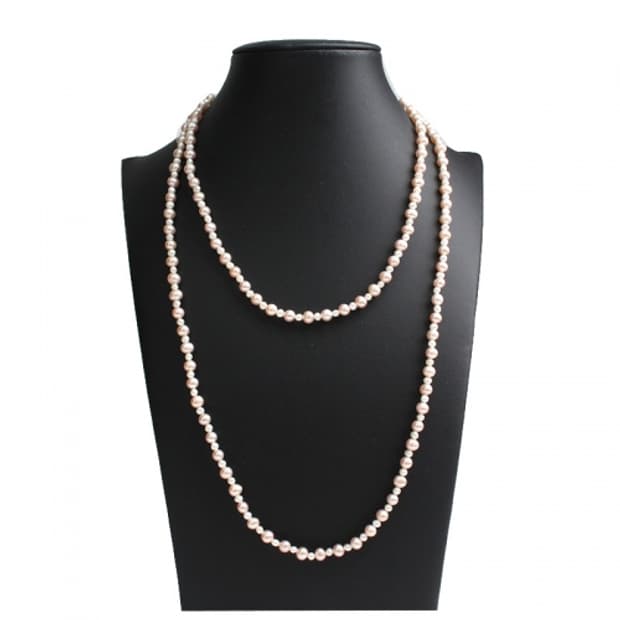 핑크 아이보리 미니진주 목걸이