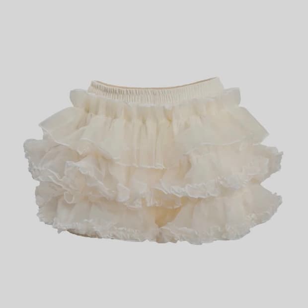 러프넥 튜튜스커트 크림