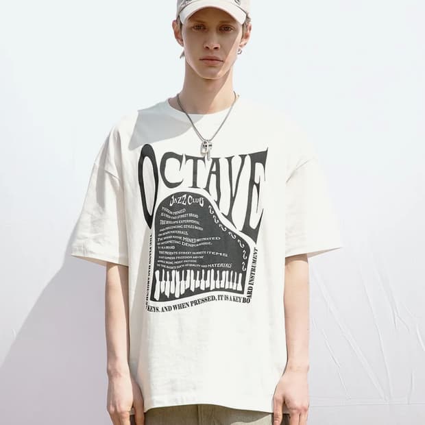 메종미네드 OCTAVE HALF T WHITE 반팔 티셔츠 L