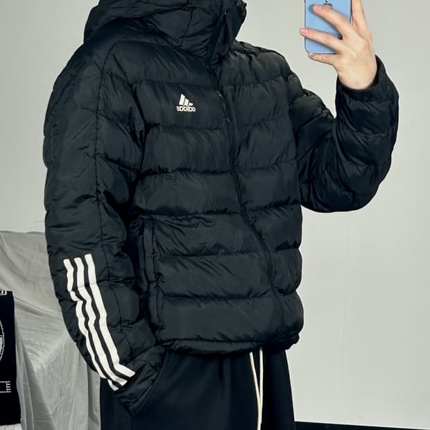아디다스 이타빅 블랙 경량패딩 XL 