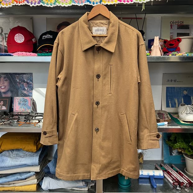 90s  Camel Cashmere Overcoat