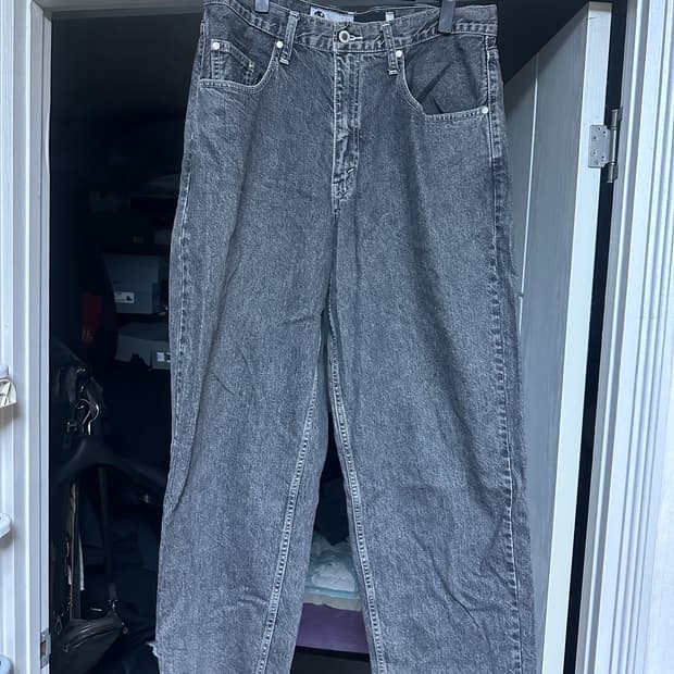 [32X30] 리바이스 실버탭 흑청 배기 데님 팬츠 복각