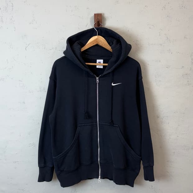 나이키 스우시 투웨이 후드집업 블랙