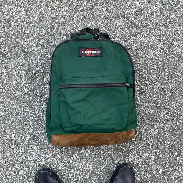 90s Eastpak Leater Bottom Backapack