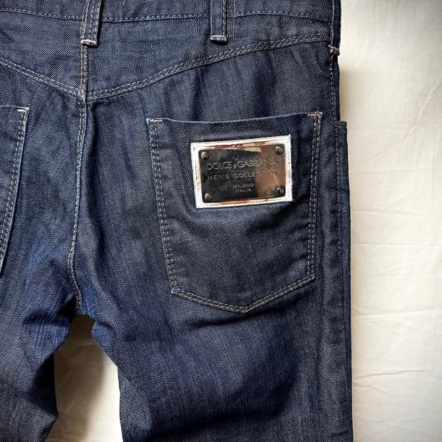DOLCE&GABBANA Metal Plate Denim