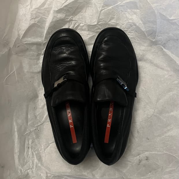 prada sports buckle loafer