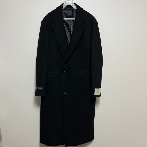 지오 송지오 캐시미어 롱 코트 블랙