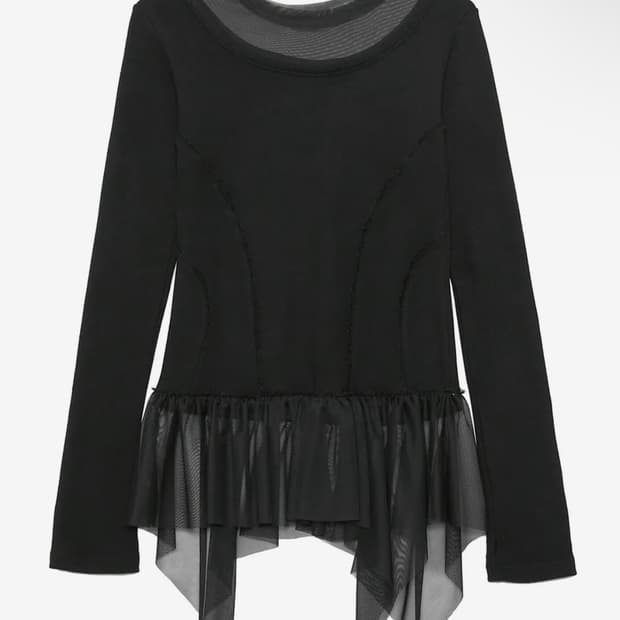 Layered Lace Frill Long Sleeve (FL-137_B