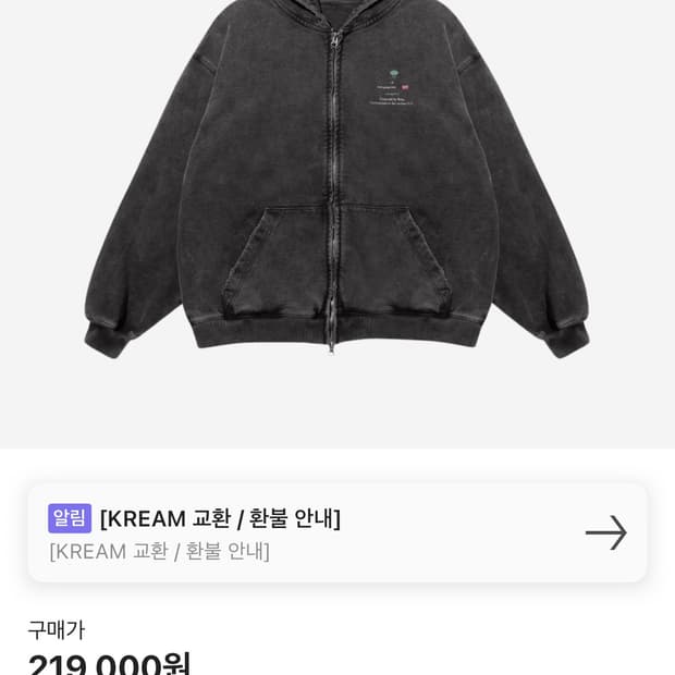 STU Rader Hoodie Zip Up 차콜 [M]