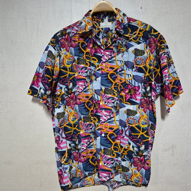에르메네질도 제냐 하와이안 셔츠 (L)