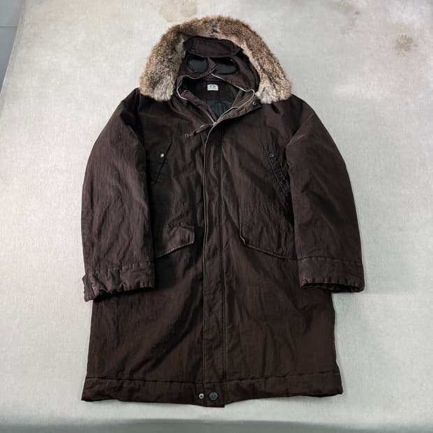 100 CP컴퍼니 왁스드 신슐레이트 고글 야상 파카