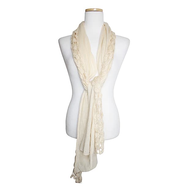 내추럴베이직 베이지 캐시미어 니트 머플러