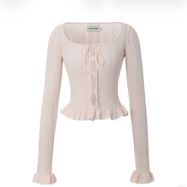 쓰리타임즈 아이리스 가디건 핑크 s