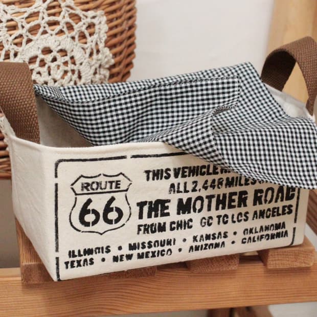 핸드메이드 광목 패브릭 바구니