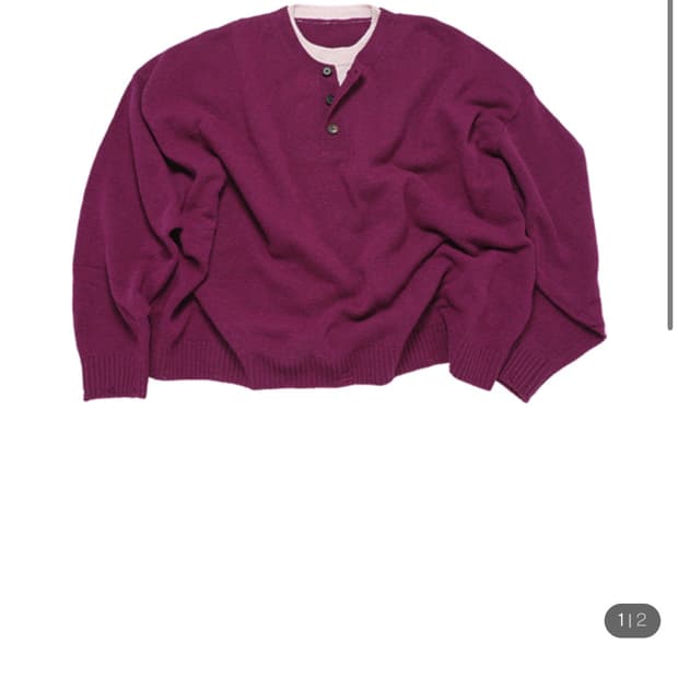 [L] Mjd 콘트라스트 마젠타 니트