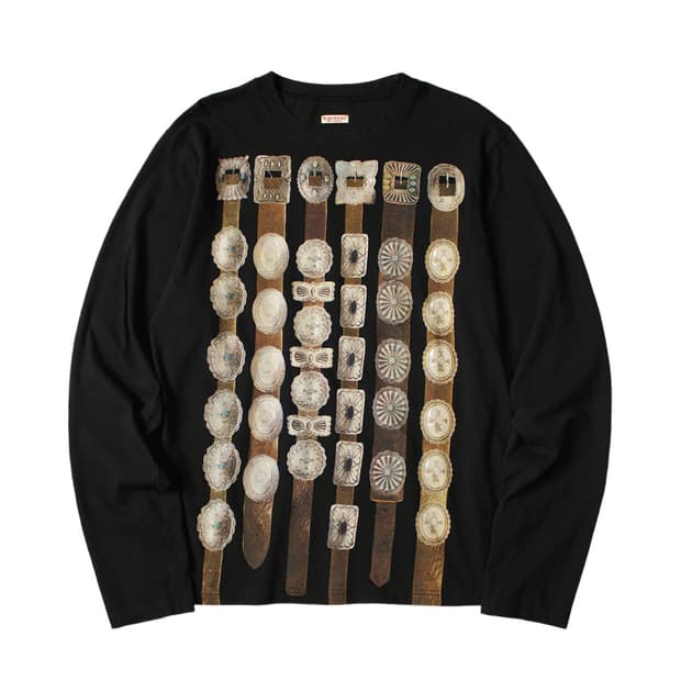 캐피탈 콘초 프린트 저지 크루 롱티셔츠 