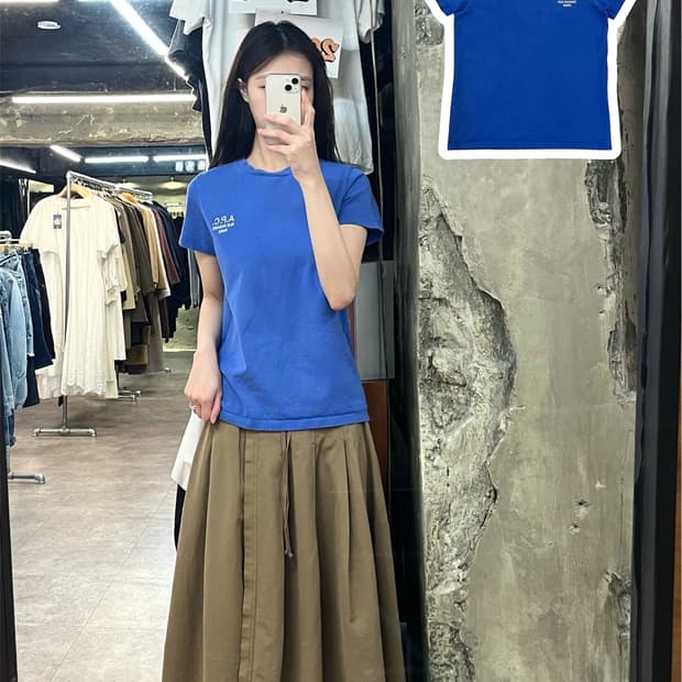 아페쎄 반팔티 블루 M #csz3922