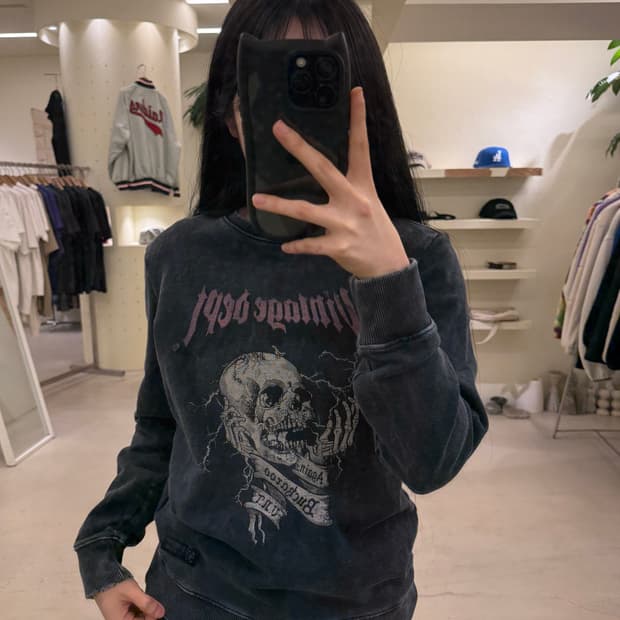 버커루 y2k 빈티지 디테일 맨투맨 U3