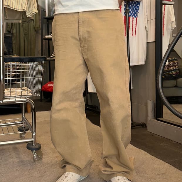 45RPM N.marine.D line canvas chino pants