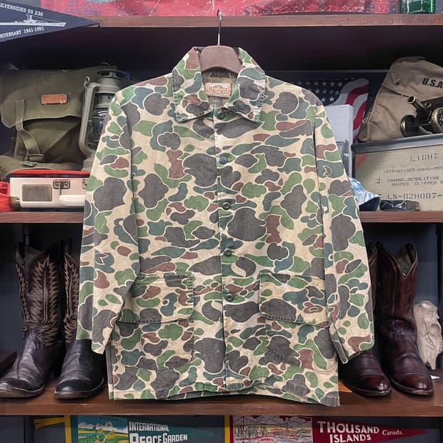 RARE! 50s 60s SAFTBAK 프로그 스킨 헌팅 포켓 자켓