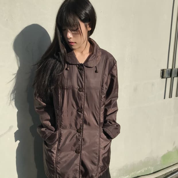 다크브라운 패딩코트