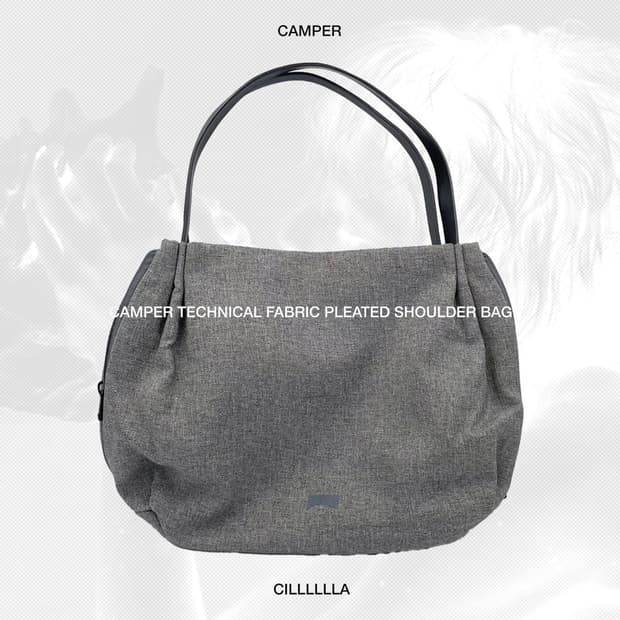 CAMPER 캠퍼 테크니컬 패브릭 플리츠 숄더백