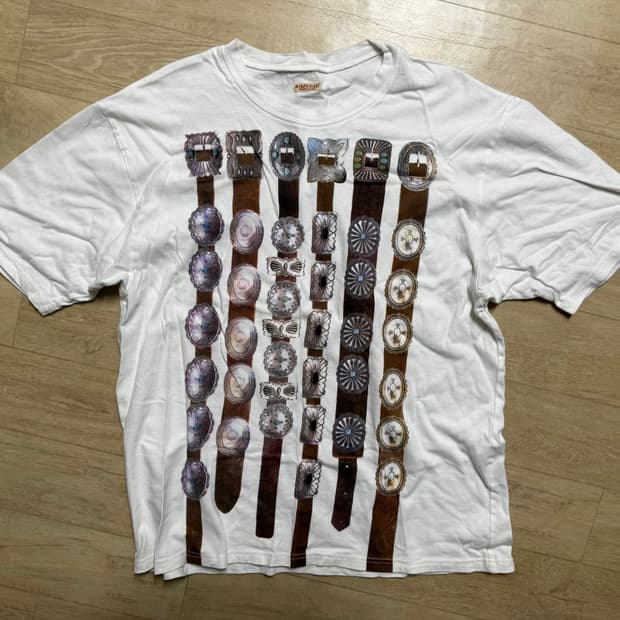 캐피탈 20 크루 티셔츠 화이트