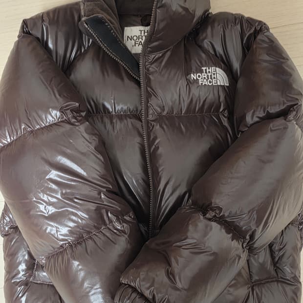 노스페이스 화이트 라벨 네오퍼피 다운 자켓 브라운 -s