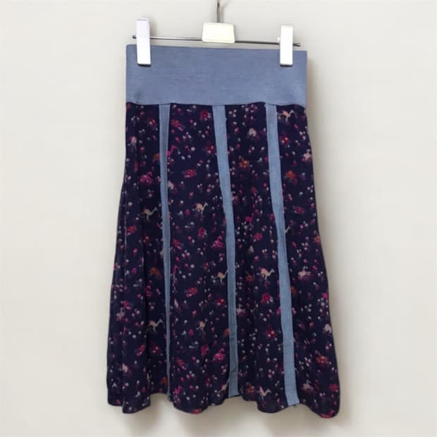 레이어드 모리걸 하구미 실크 스커트