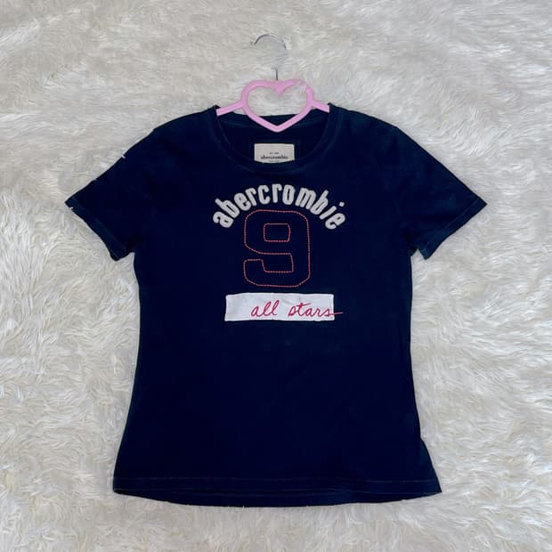 (유일매물) 아베크롬비 y2k 네이비 티셔츠