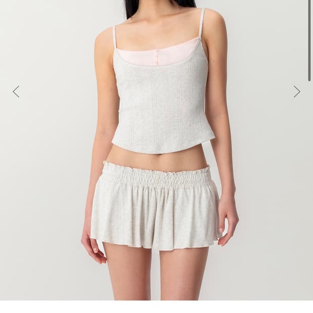 글로니 허니레이어드 캐미솔 멜란지그레이 small 새상품