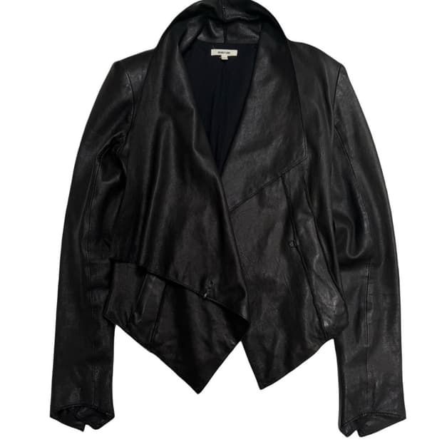 헬무트랭 드레이프 레더 자켓