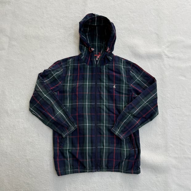 165 빈폴 키즈 여성 체크패턴 바람막이 0313T