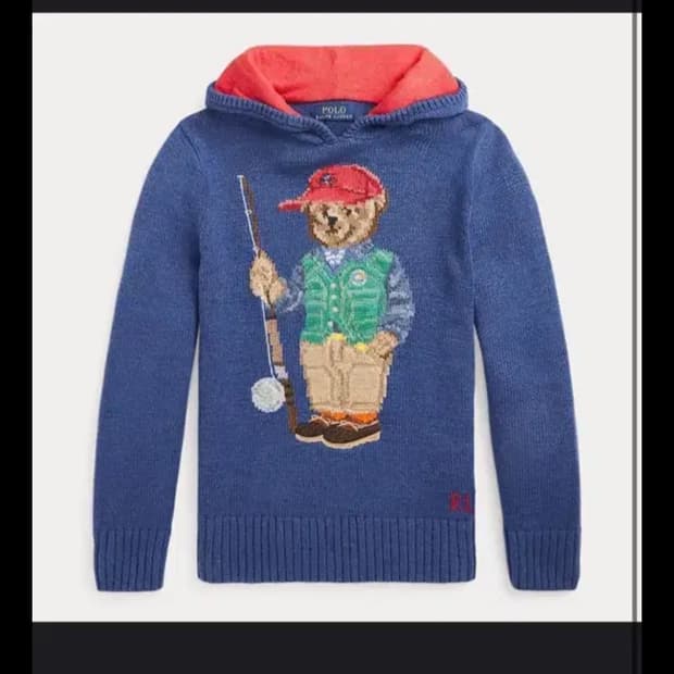 폴로 랄프로렌 폴로베어 후드 니트
