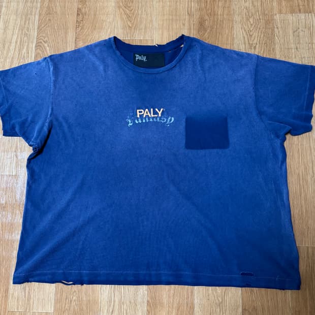 팔리 할리우드 코어 로고 티셔츠 네이비